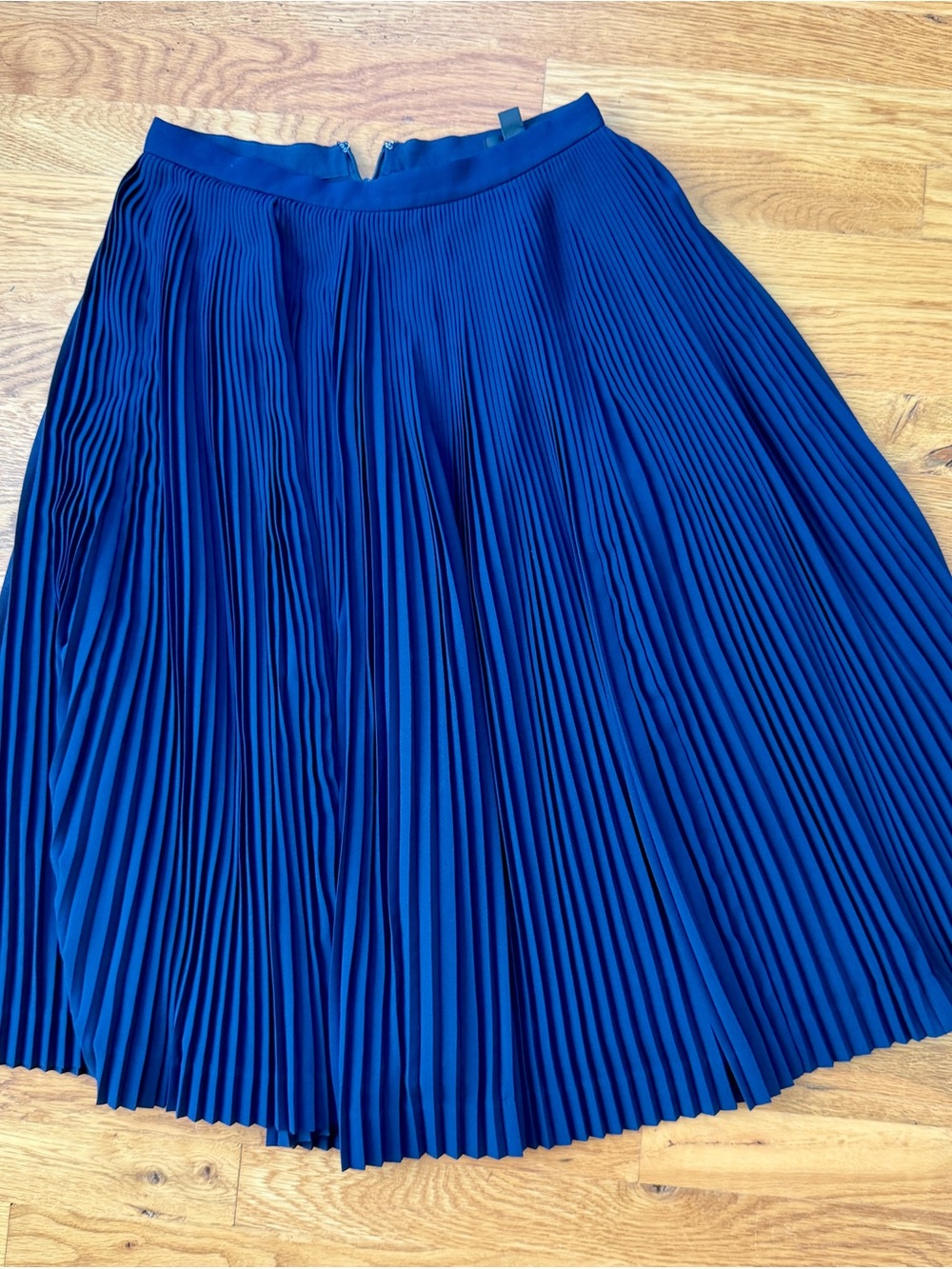J Crew Pleated A-Line Midi Skirt - Royal Blue size 0